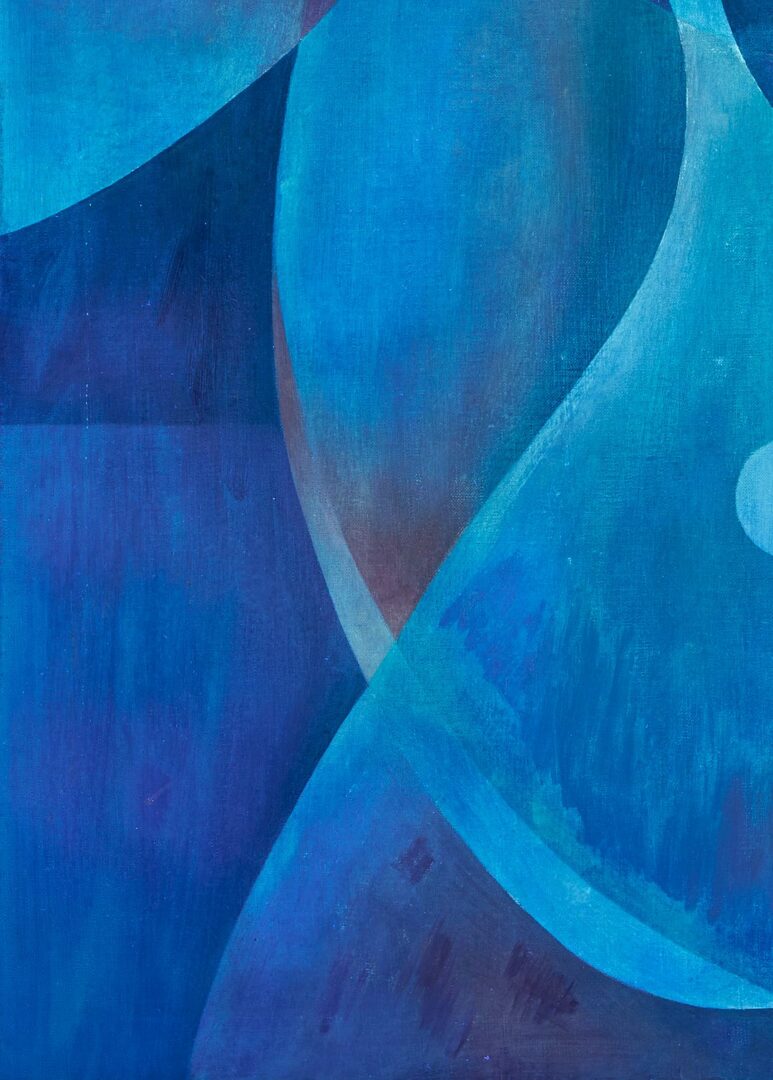 Lot 420: Philip Perkins abstract O/C, “Wind of the Dog Star”