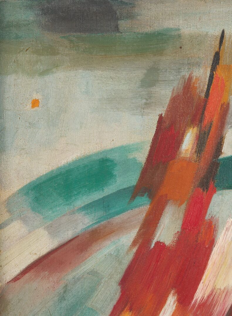 Lot 421: Philip Perkins Abstract Oil, Gold Frame