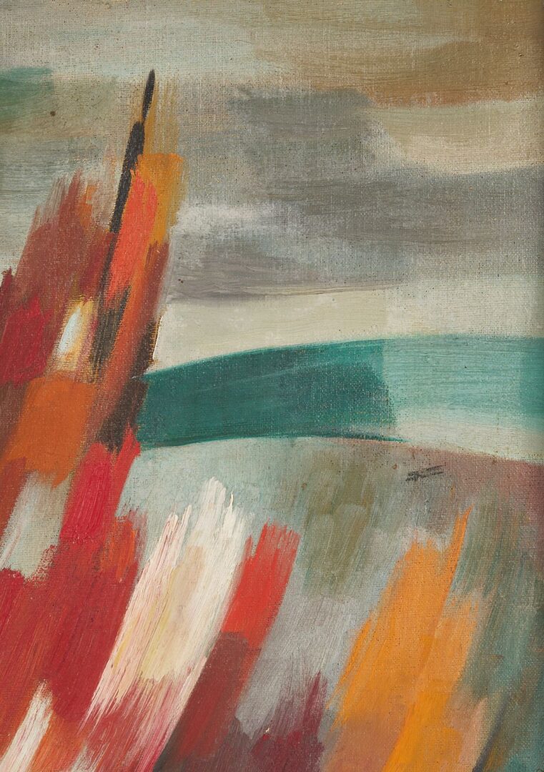 Lot 421: Philip Perkins Abstract Oil, Gold Frame