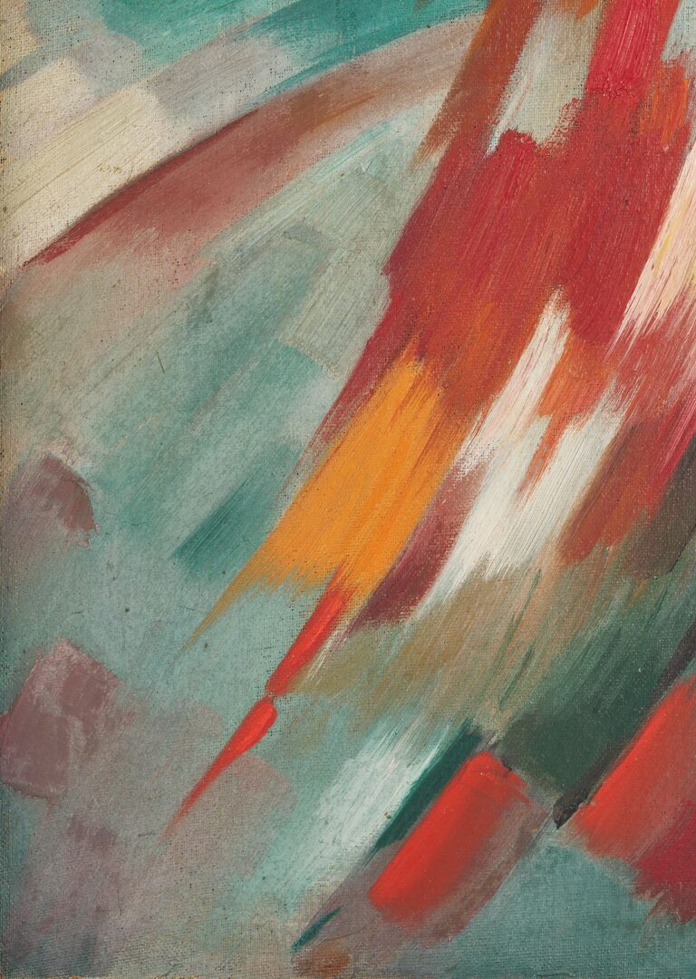 Lot 421: Philip Perkins Abstract Oil, Gold Frame
