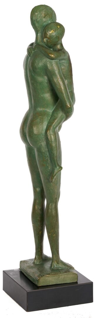 Lot 424: Meyer Wolfe Sculpture: Woman Standing with Child, Exhibited