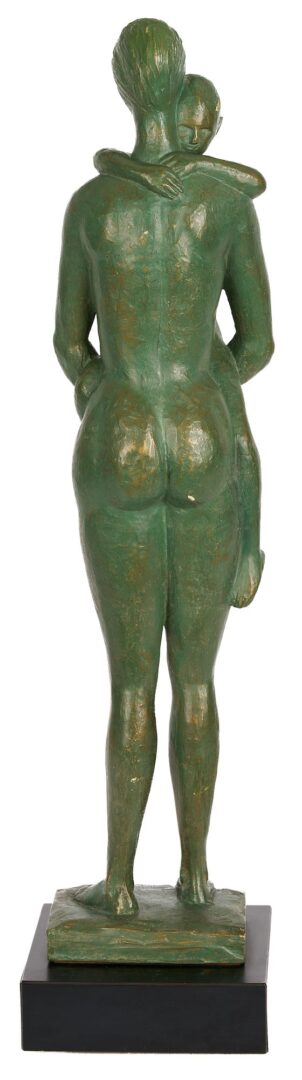 Lot 424: Meyer Wolfe Sculpture: Woman Standing with Child, Exhibited