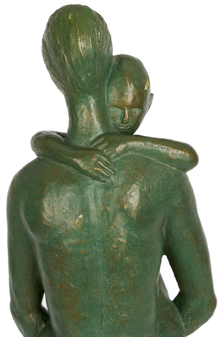 Lot 424: Meyer Wolfe Sculpture: Woman Standing with Child, Exhibited