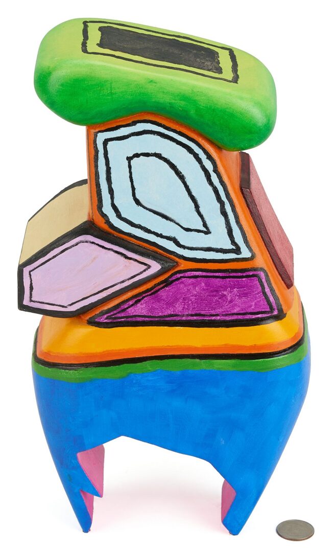 Lot 426: Ida Kohlmeyer Carved & Painted Wood Sculpture