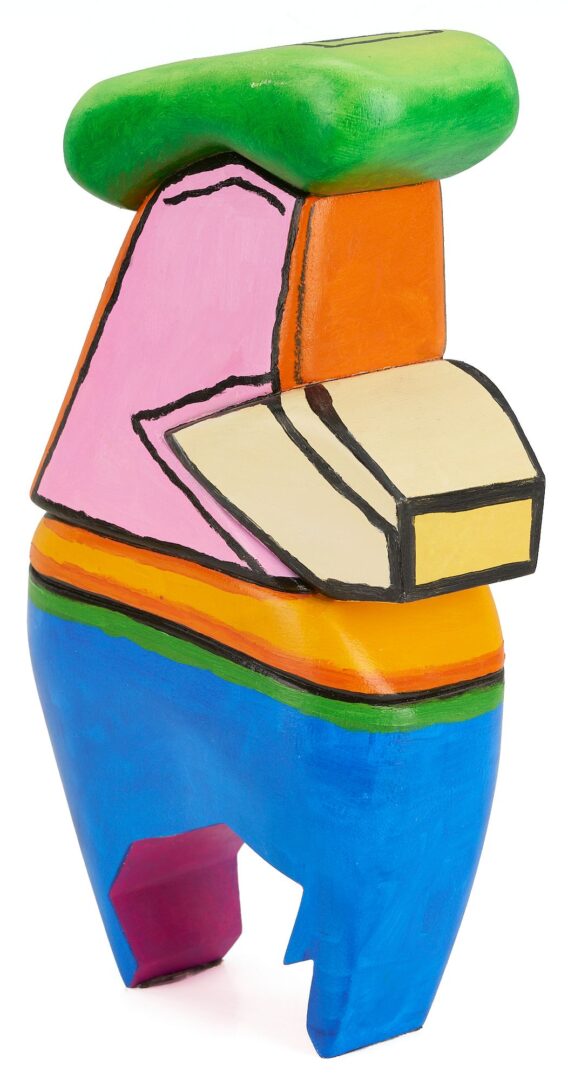 Lot 426: Ida Kohlmeyer Carved & Painted Wood Sculpture