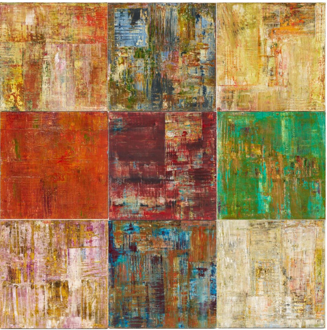 Lot 443: Large Hilario Gutierrez Polyptych, Cross at Marble Canyon