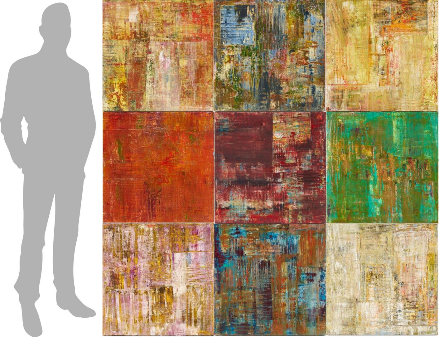 Lot 443: Large Hilario Gutierrez Polyptych, Cross at Marble Canyon