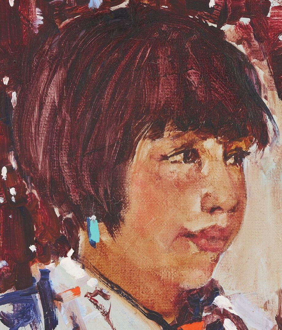 Lot 450: Ross Stefan Oil Portrait, Carlita