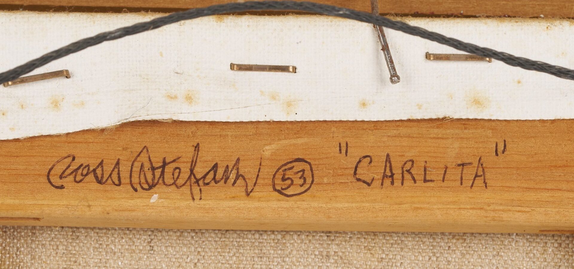 Lot 450: Ross Stefan Oil Portrait, Carlita
