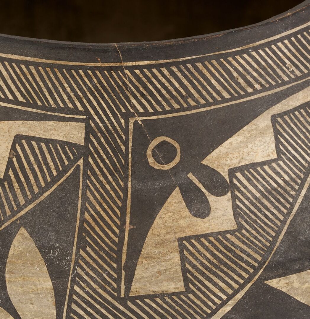 Lot 452: Large Native American Pottery Jar, Acoma Olla