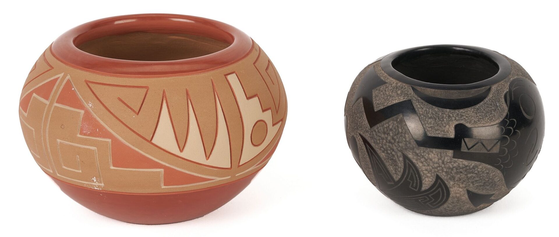 Lot 454: 3 Southwest Native American Pottery Items, incl. Alvin Curran