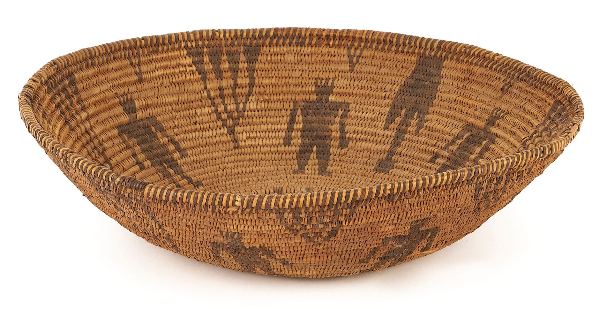 Lot 457: Large Native American Apache Figural Basket Tray