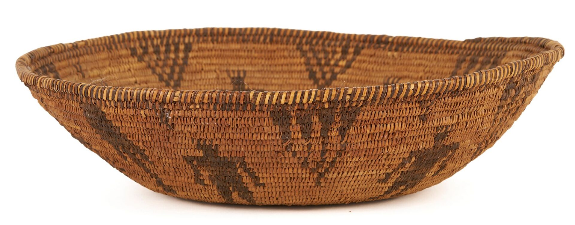 Lot 457: Large Native American Apache Figural Basket Tray