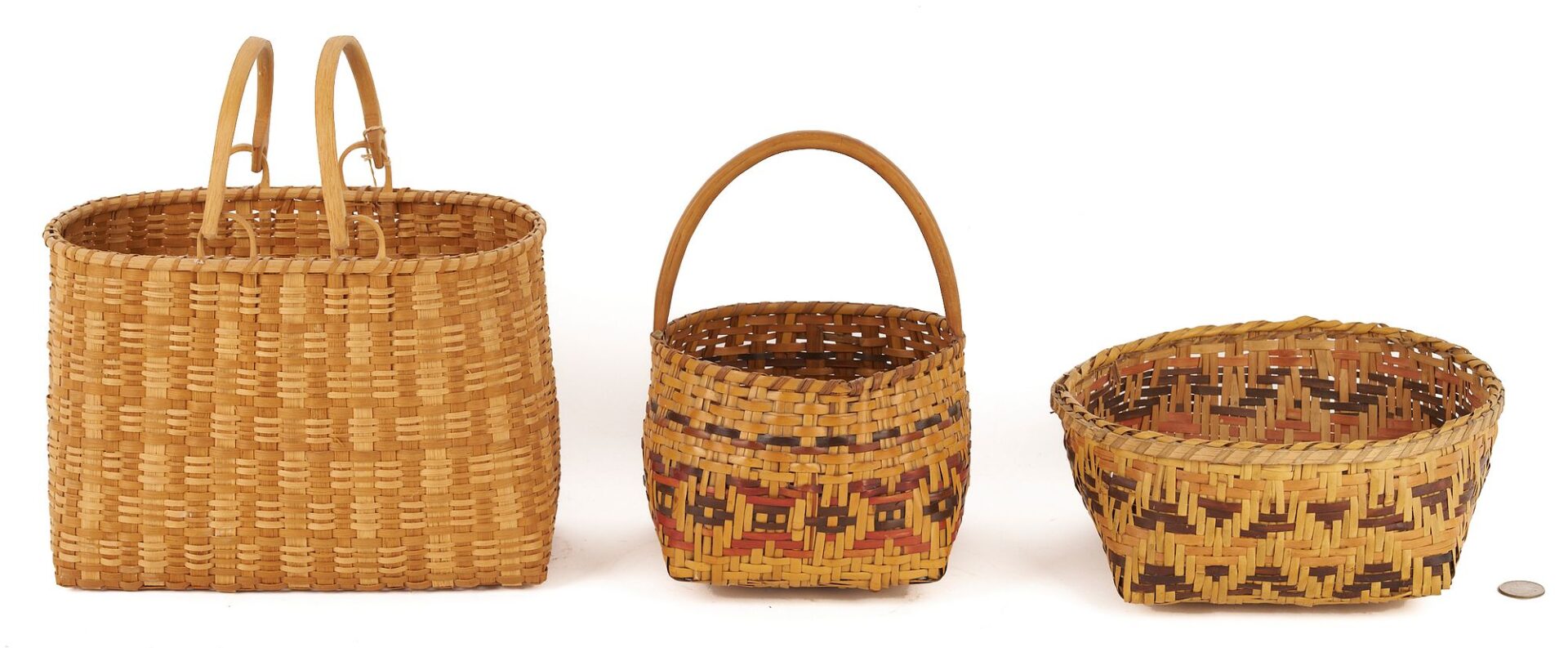 Lot 459: 3 Native American Cherokee Baskets