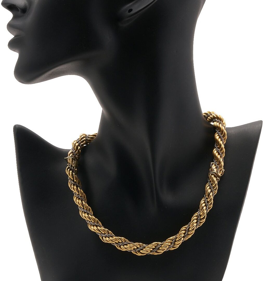 Lot 45: 18K Gold Double Rope Chain Necklace/Bracelets