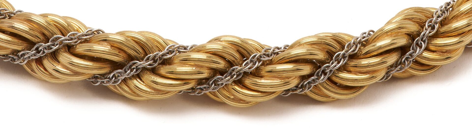 Lot 45: 18K Gold Double Rope Chain Necklace/Bracelets