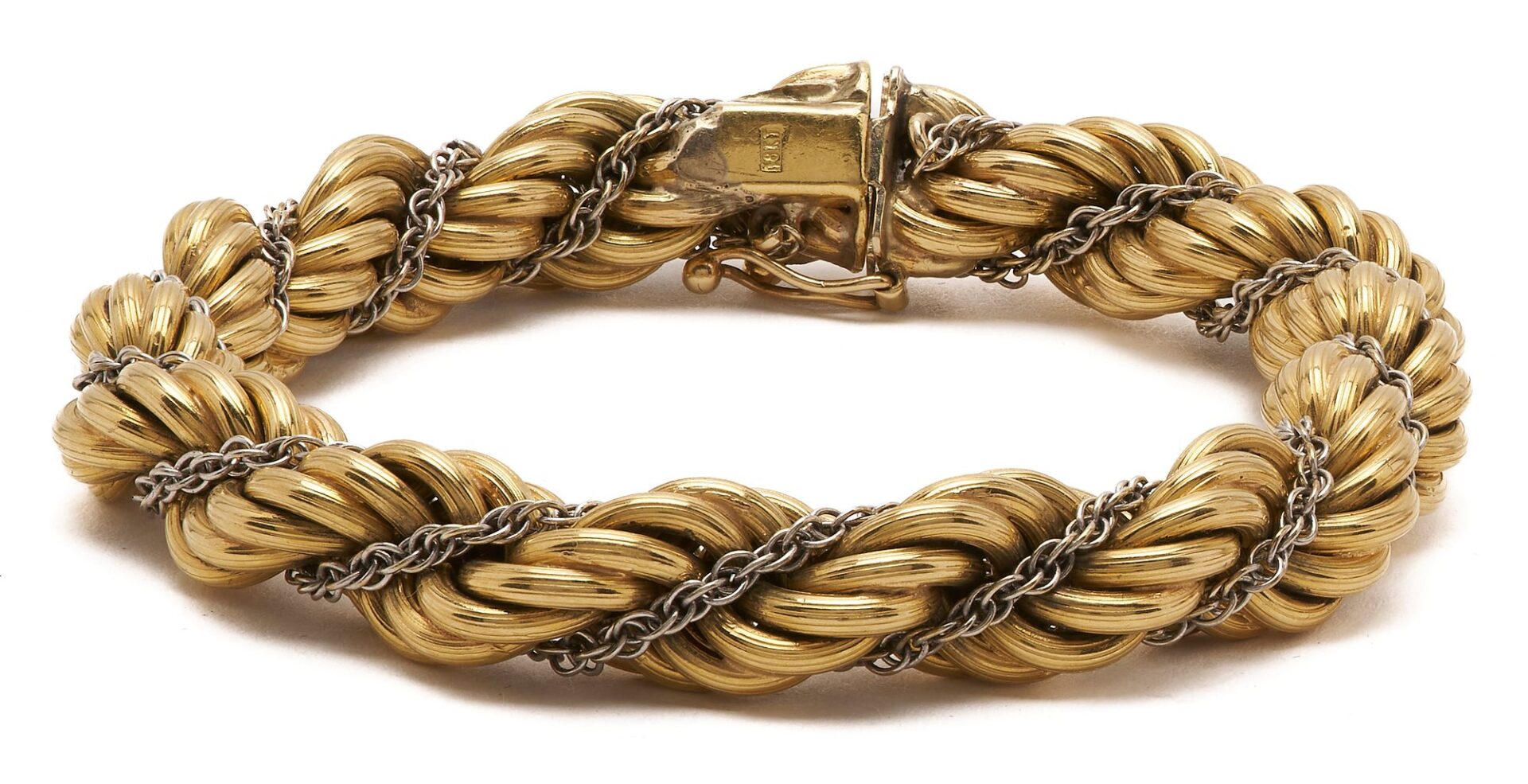 Lot 45: 18K Gold Double Rope Chain Necklace/Bracelets