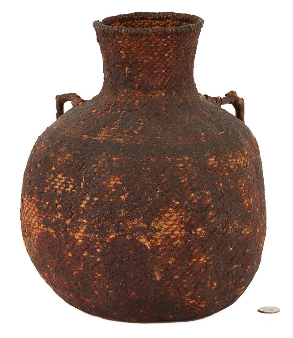Lot 460: Native American Apache Tus Water Basket