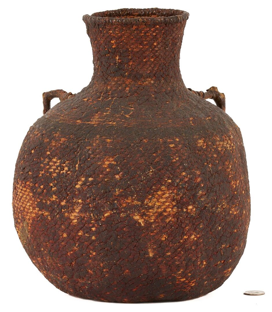 Lot 460: Native American Apache Tus Water Basket