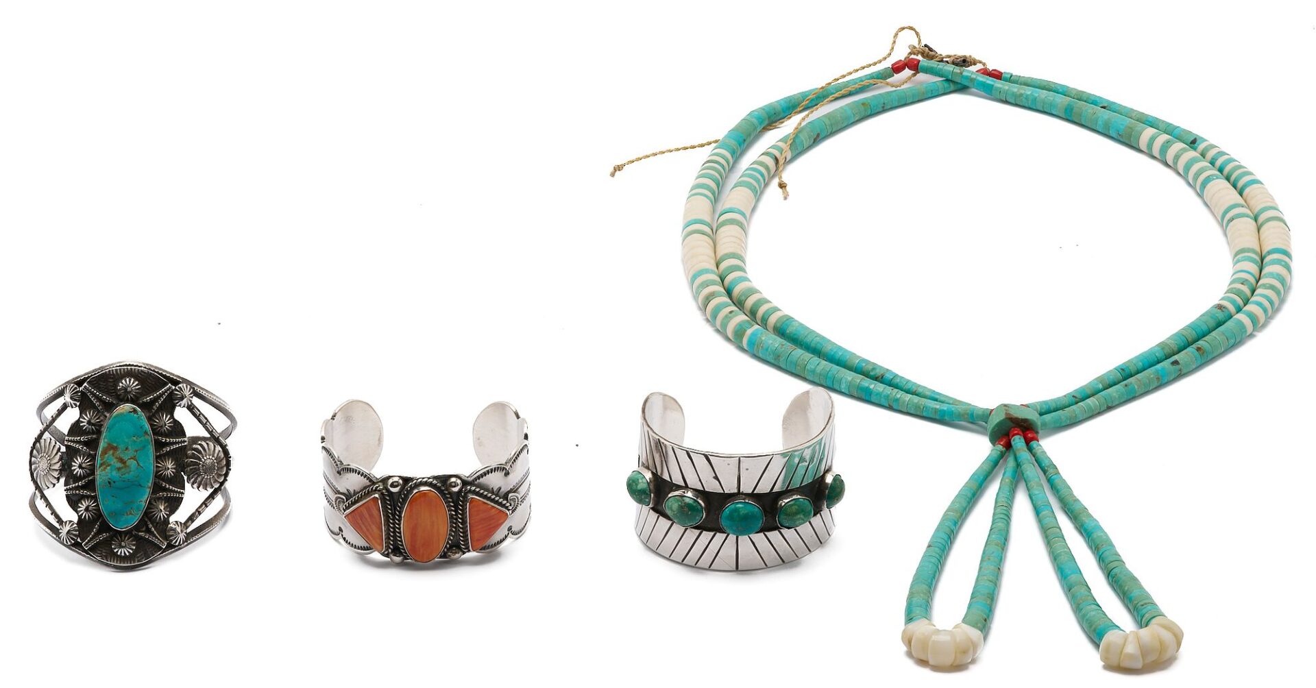 Lot 466: 4 Native American Jewelry Items