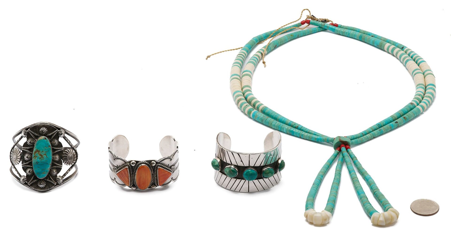Lot 466: 4 Native American Jewelry Items