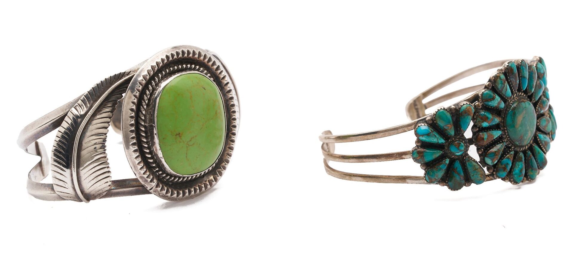 Lot 468: 6 Sterling Silver Jewelry & Stone Jewelry Items, incl. Native American