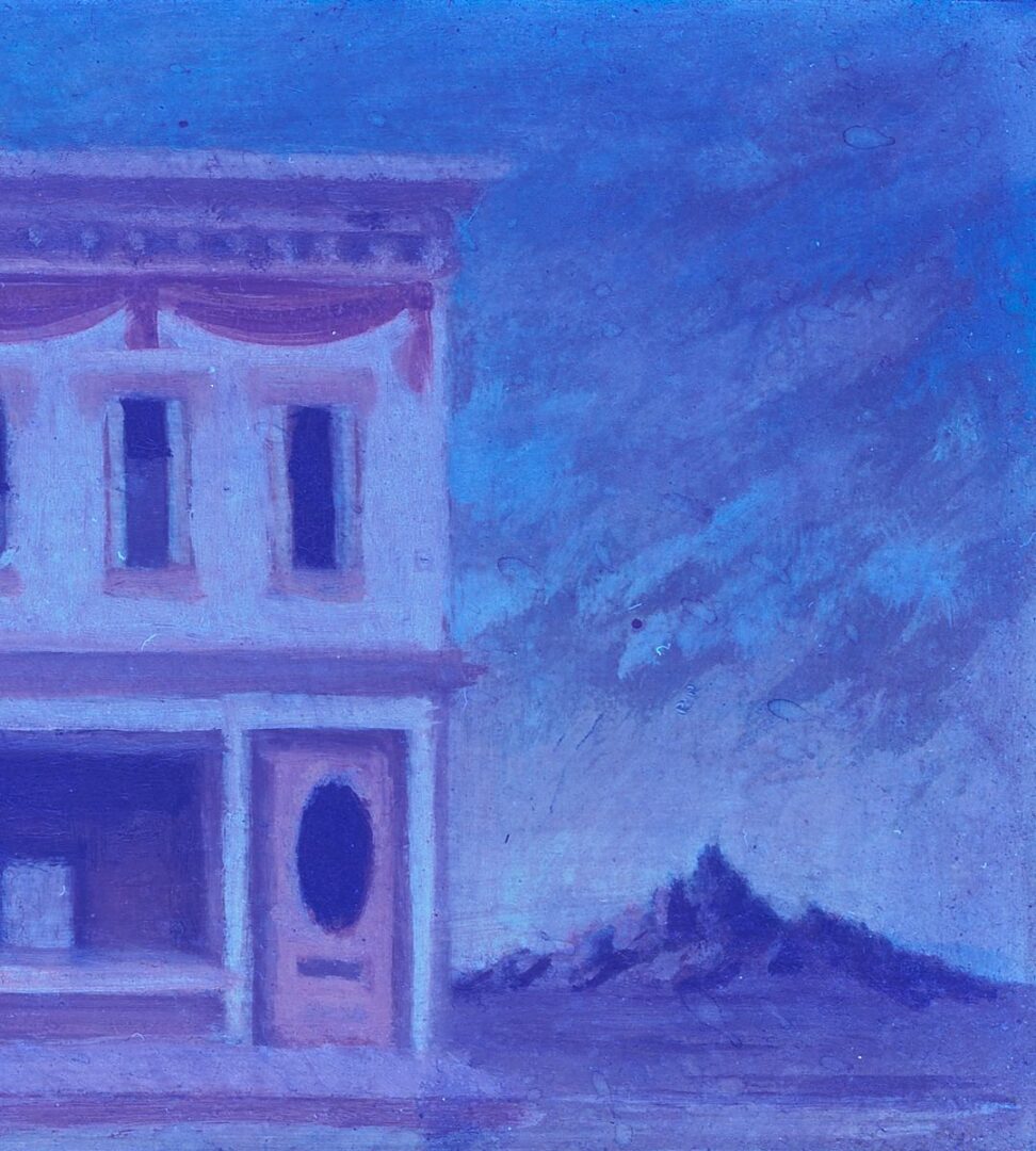 Lot 472: Philip Campbell Curtis Surrealist Architectural Painting