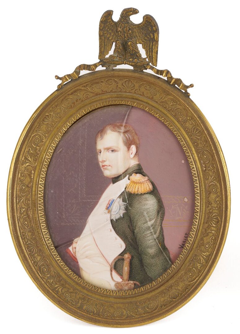 Lot 474: 6 Napoleon Related Miniature Portraits plus 1 Medal
