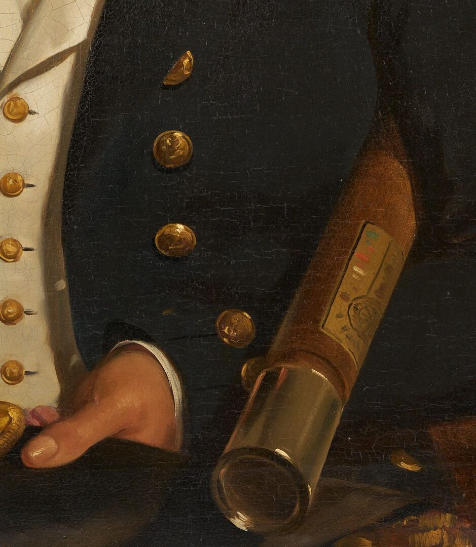 Lot 477: British School 19th C. O/C Nautical Portrait