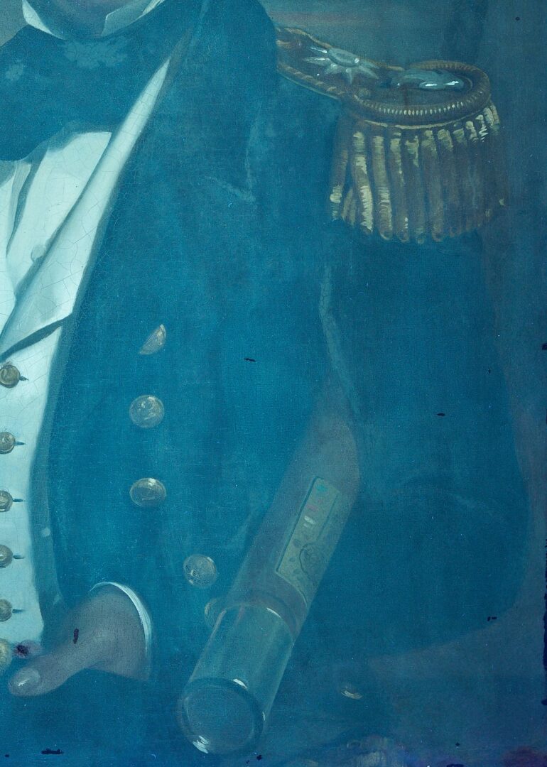 Lot 477: British School 19th C. O/C Nautical Portrait
