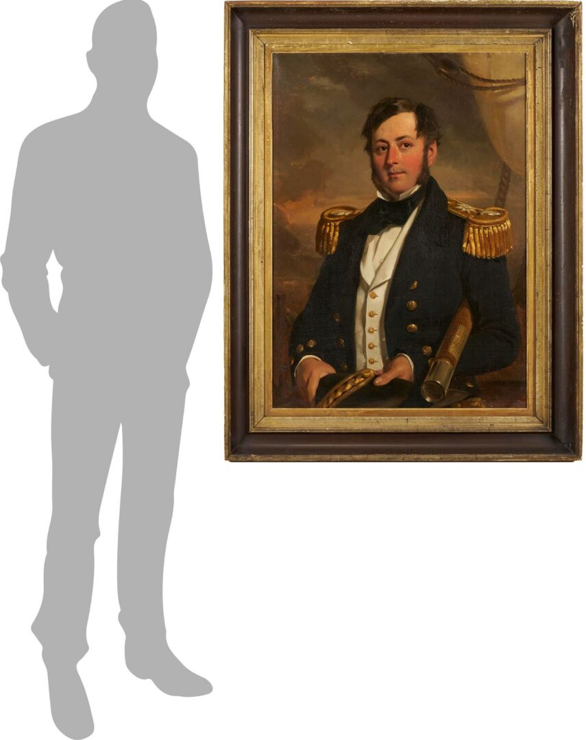 Lot 477: British School 19th C. O/C Nautical Portrait