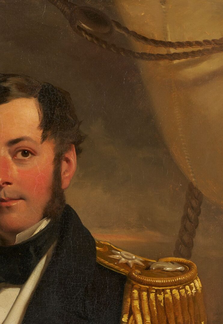Lot 477: British School 19th C. O/C Nautical Portrait