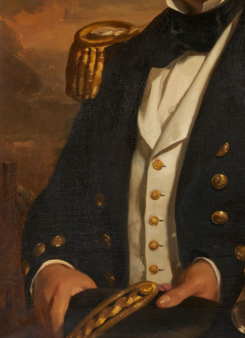Lot 477: British School 19th C. O/C Nautical Portrait