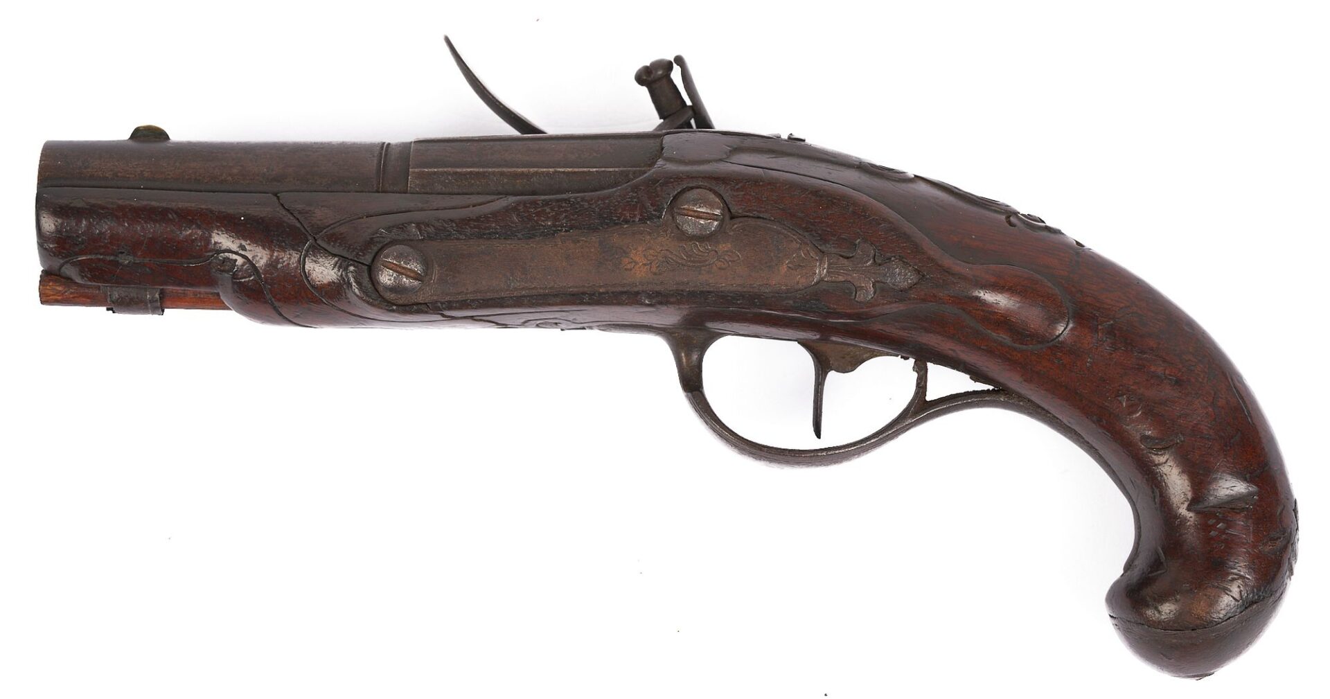 Lot 478: W. Ketland London Flintlock Pistol 1800-1810; plus Small Unmarked Pistol