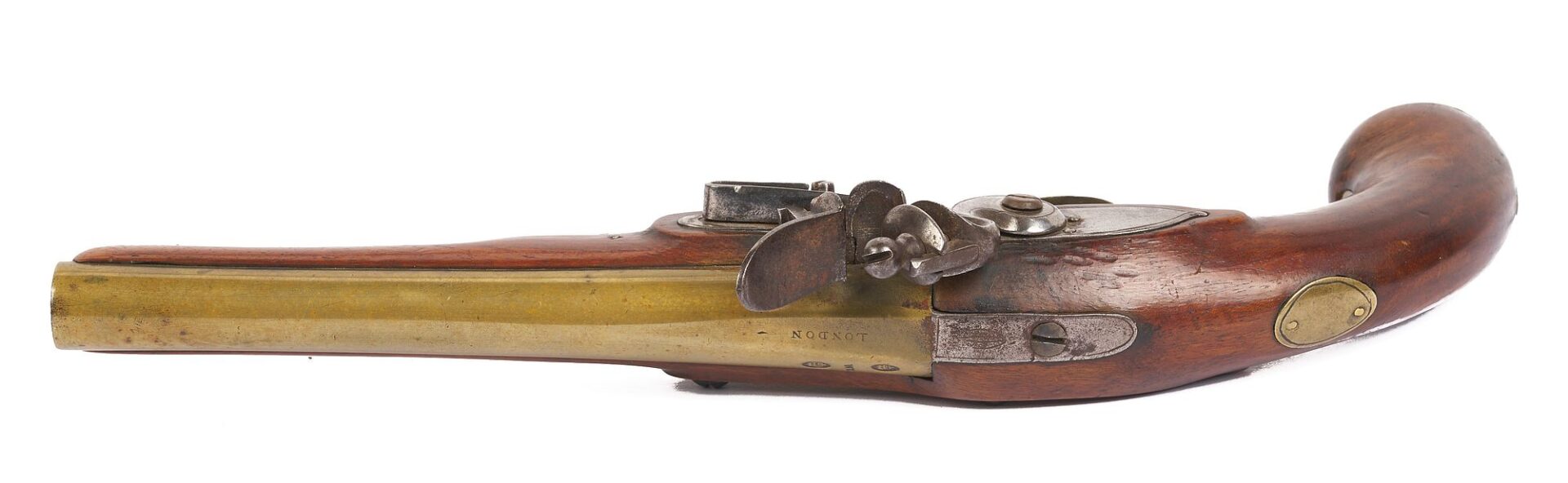 Lot 478: W. Ketland London Flintlock Pistol 1800-1810; plus Small Unmarked Pistol