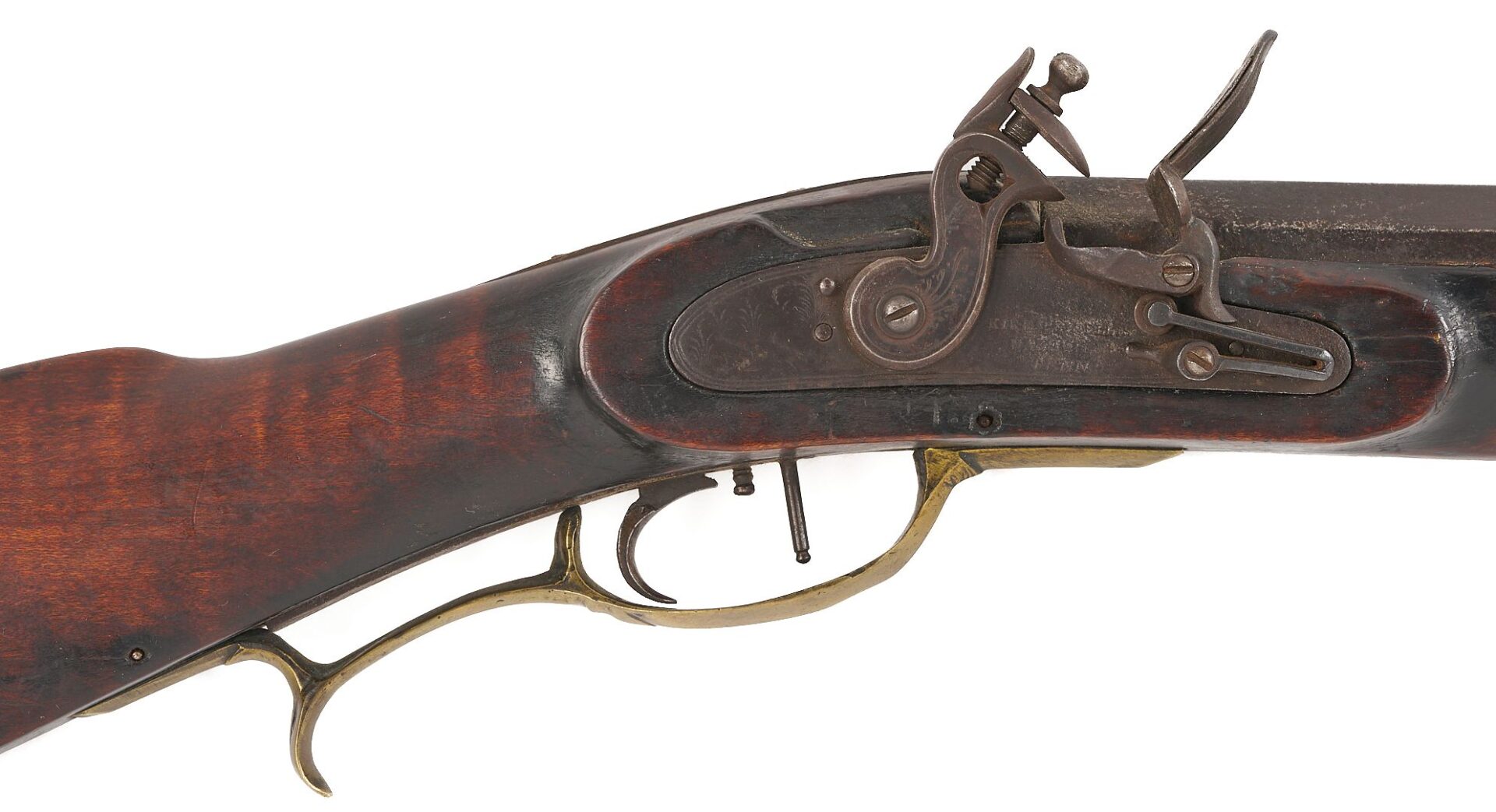 Lot 479: Flintlock Rifle, Kirkman & Ellis Nashville