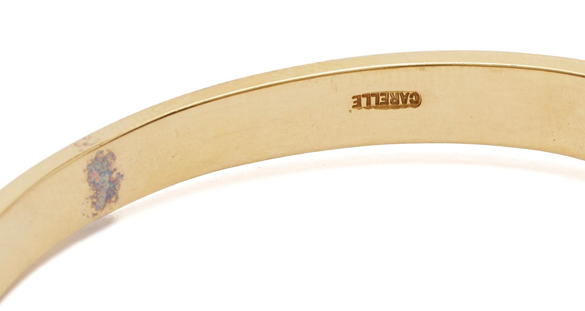 Lot 47: Carelle 18K Gold Diamond & Emerald Bangle Bracelet