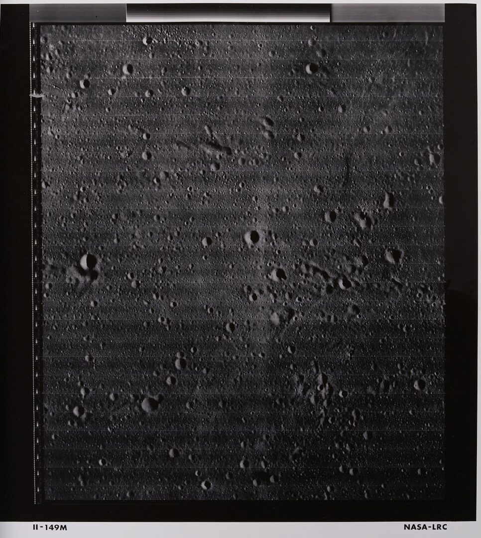Lot 491: Four NASA Moon Survey Photos 147H1, 148M, 149M, 149H1; Mare Insularum