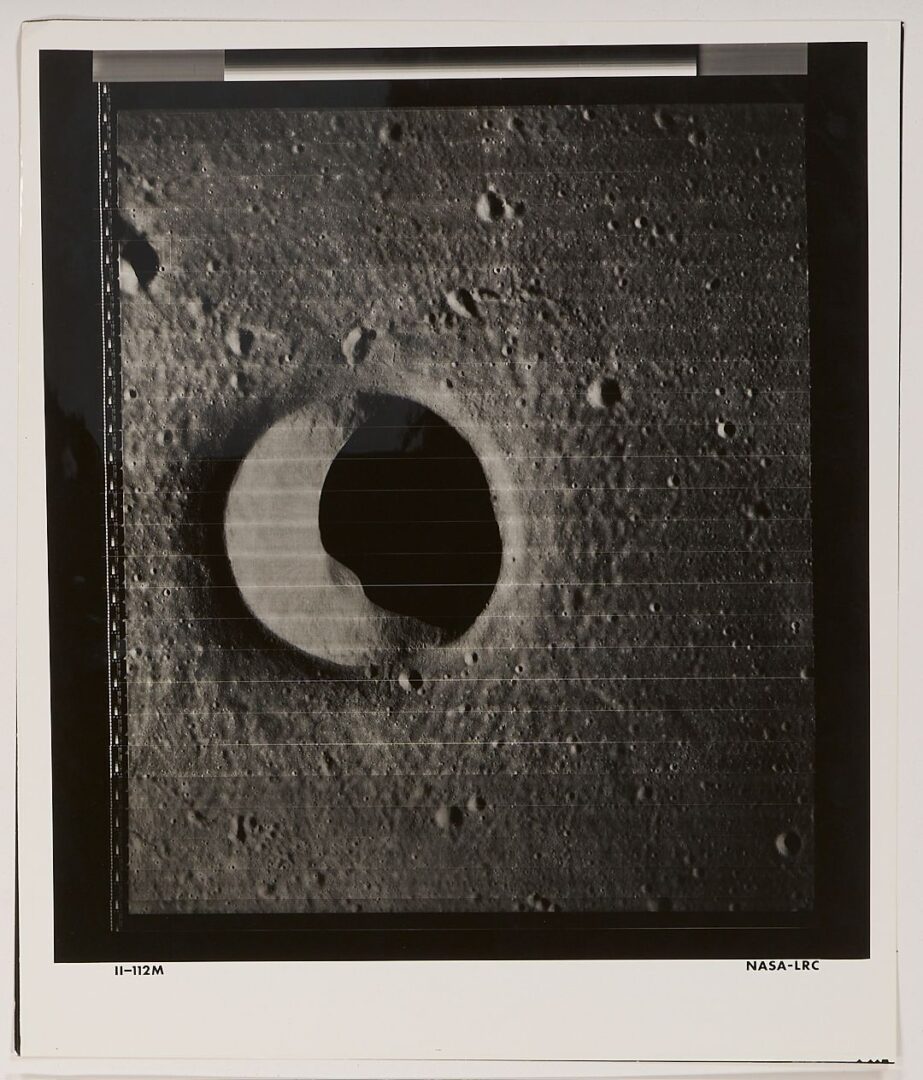 Lot 492: Four NASA Moon Survey Photos  81M, 112M, 114M, 114H2 Armstrong Crater