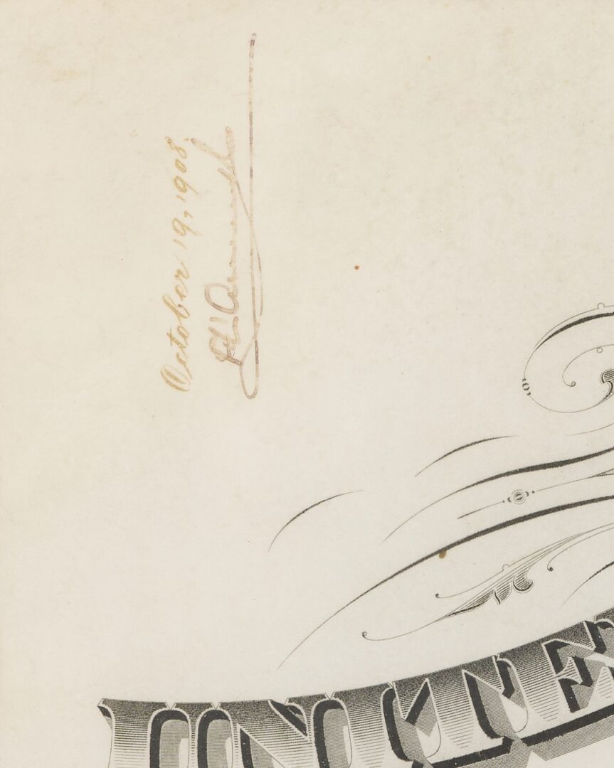 Lot 496: Theodore Roosevelt Signed Commission