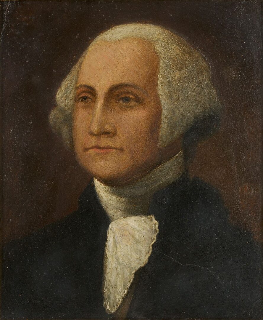 Lot 498: Early George Washington Portrait, poss. James Peale, ex-Dudensing