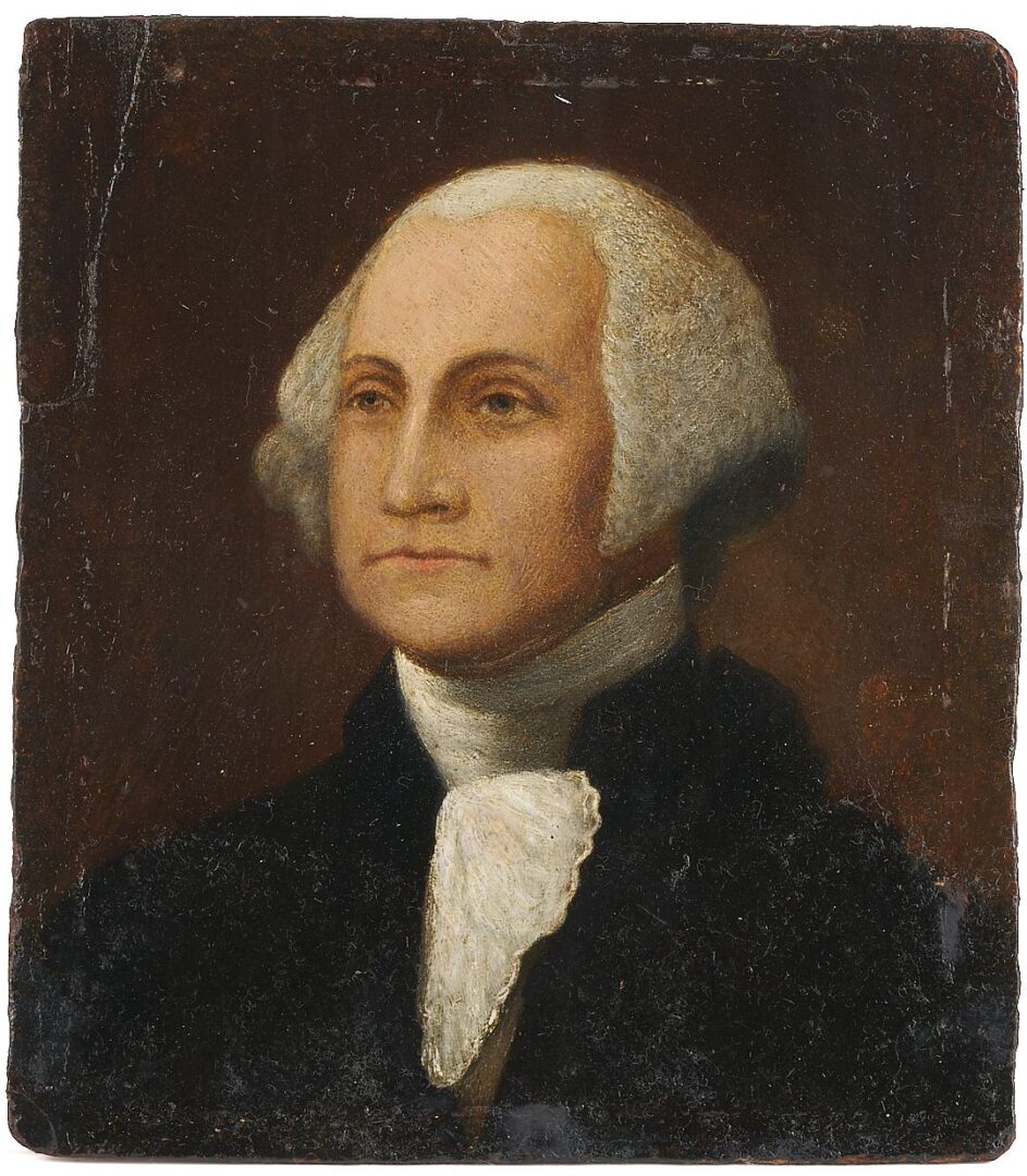 Lot 498: Early George Washington Portrait, poss. James Peale, ex-Dudensing