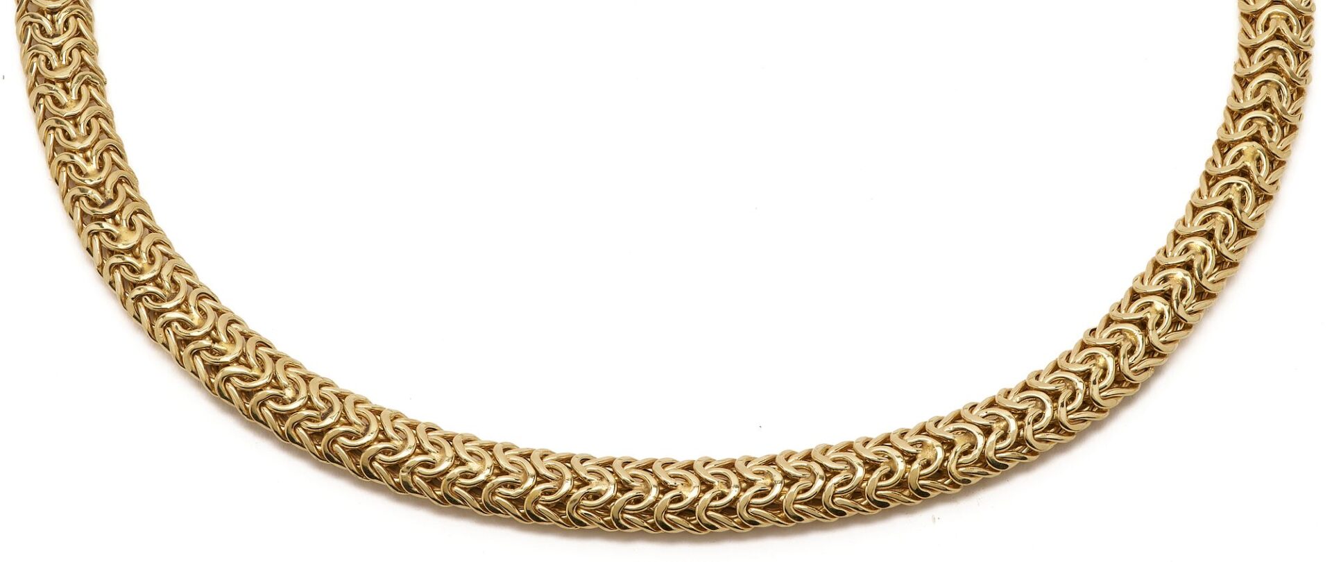 Lot 49: 18K Gold Italian Woven Necklace