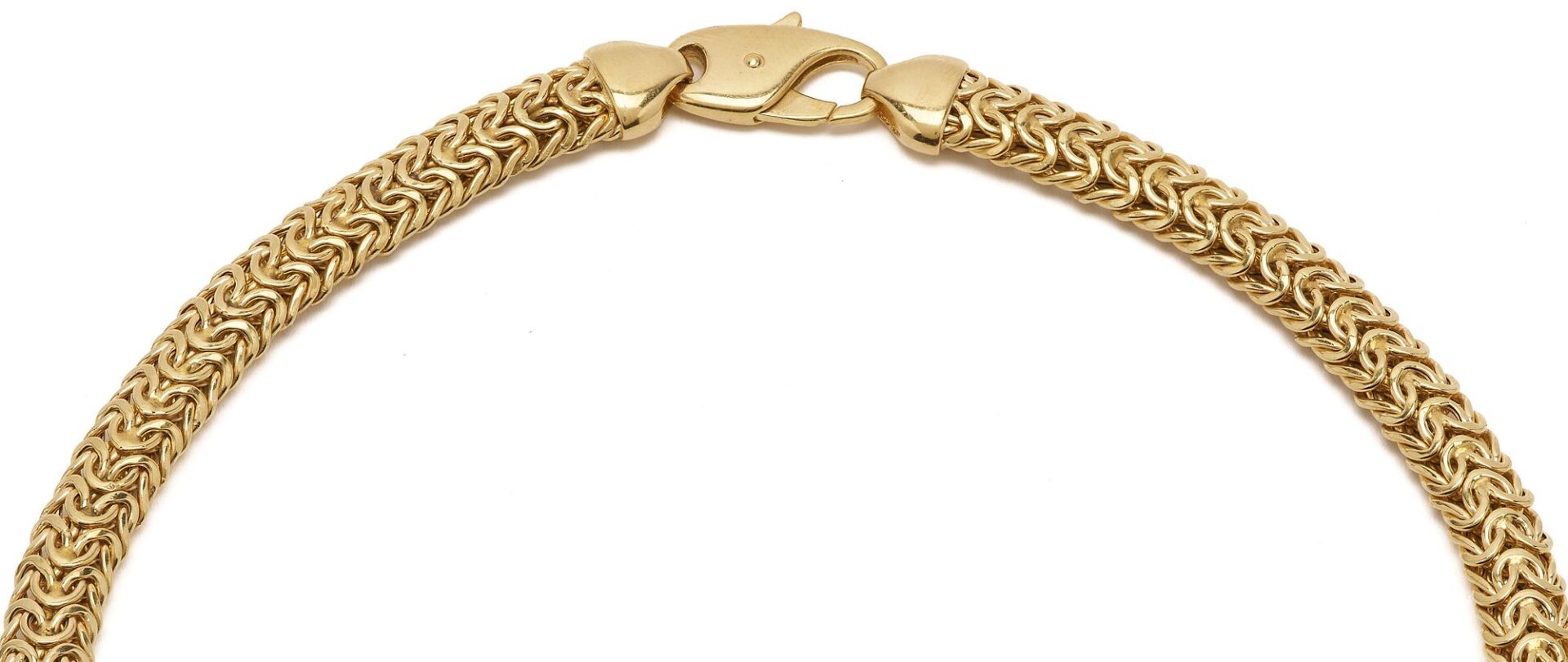 Lot 49: 18K Gold Italian Woven Necklace
