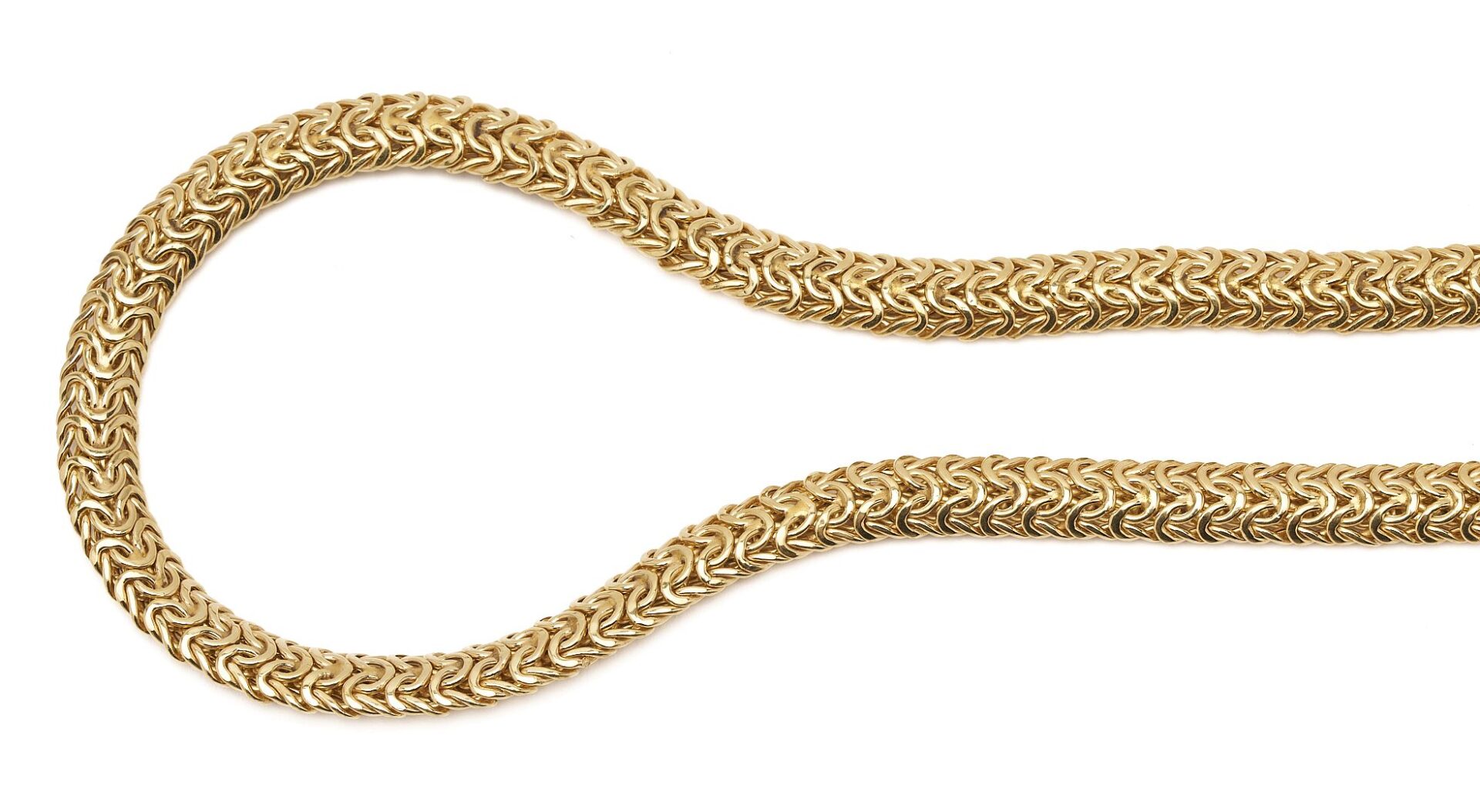 Lot 49: 18K Gold Italian Woven Necklace
