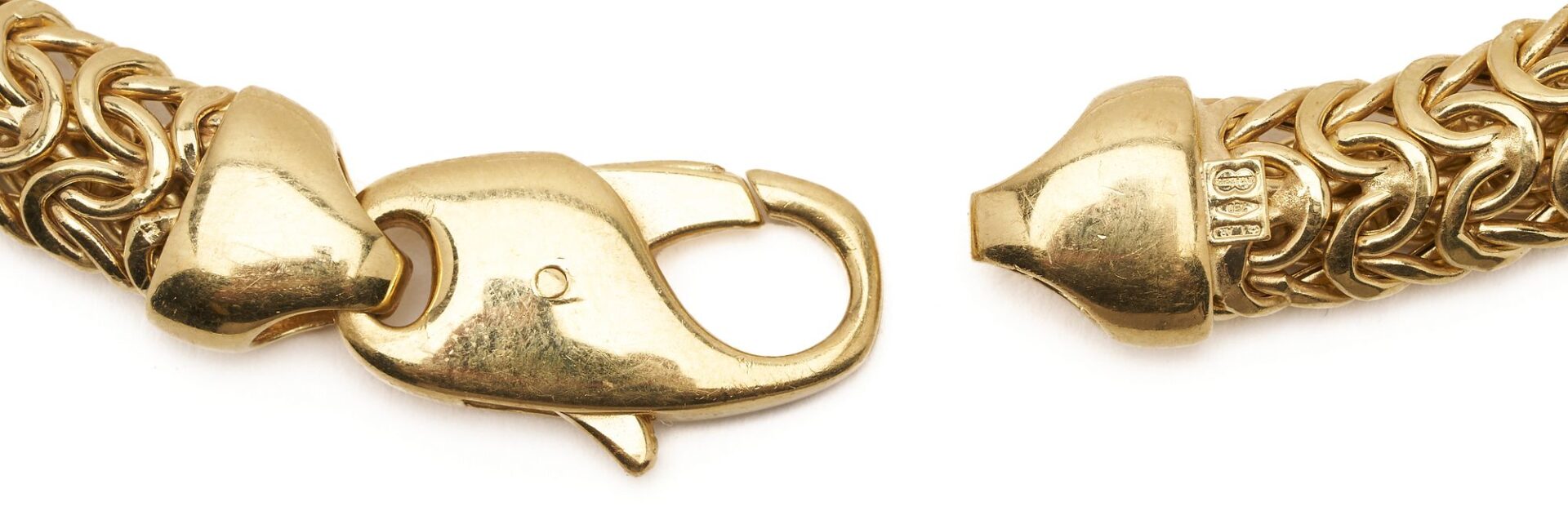 Lot 49: 18K Gold Italian Woven Necklace