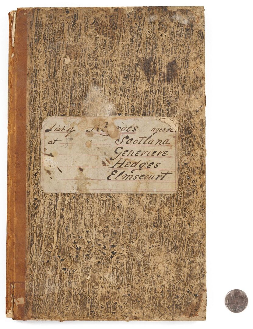 Lot 502: Slave Ledger, Merrill Plantations, Natchez, MS & Concordia, LA