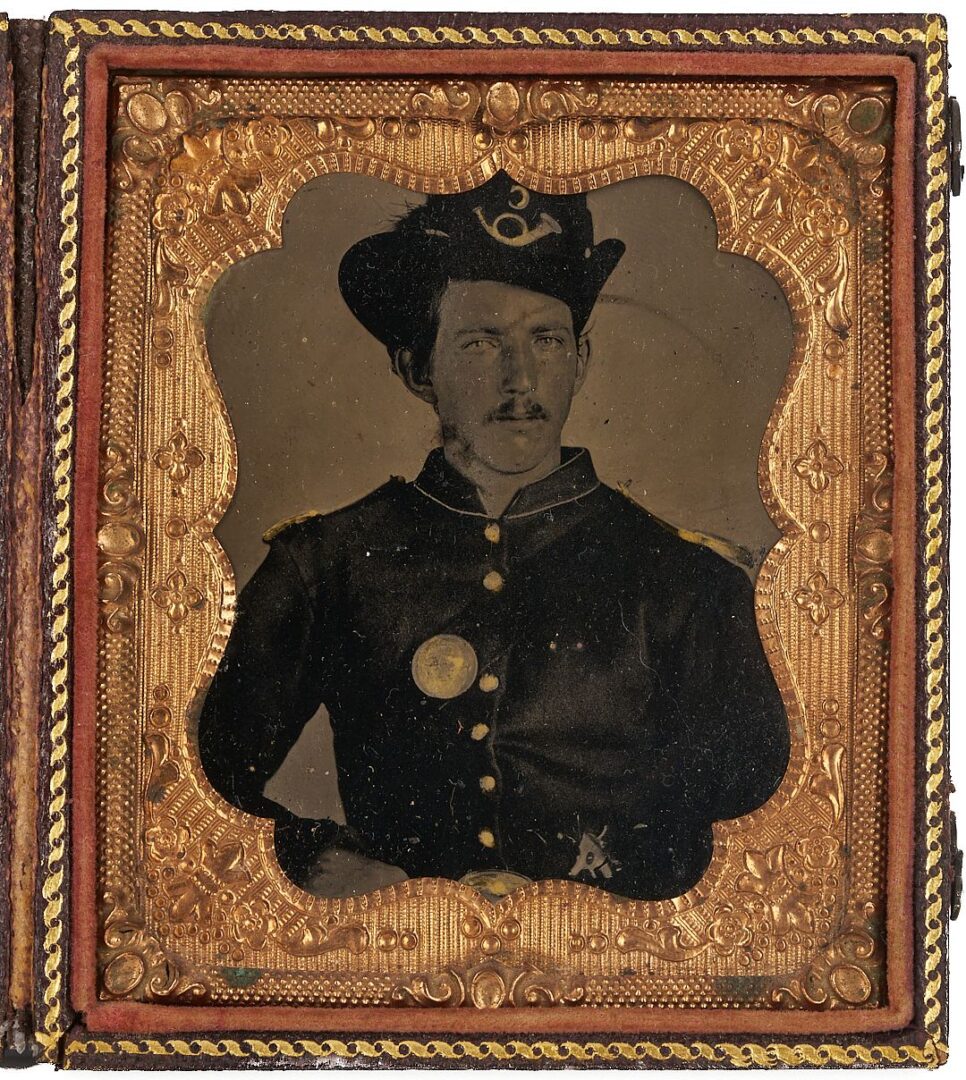 Lot 503: 2 Civil War Tintypes of Union Soldiers