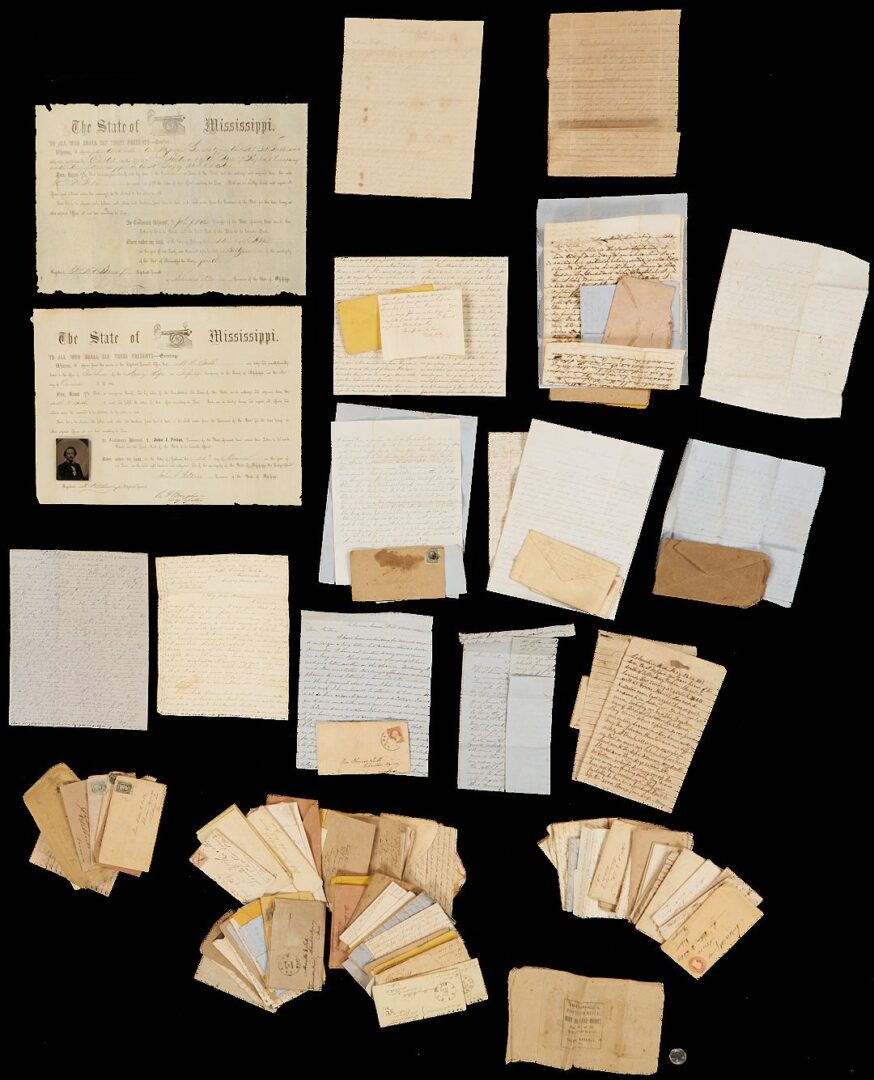 Lot 507: Archive of Capt. William Tabb of MS, CSA, Killed Atlanta