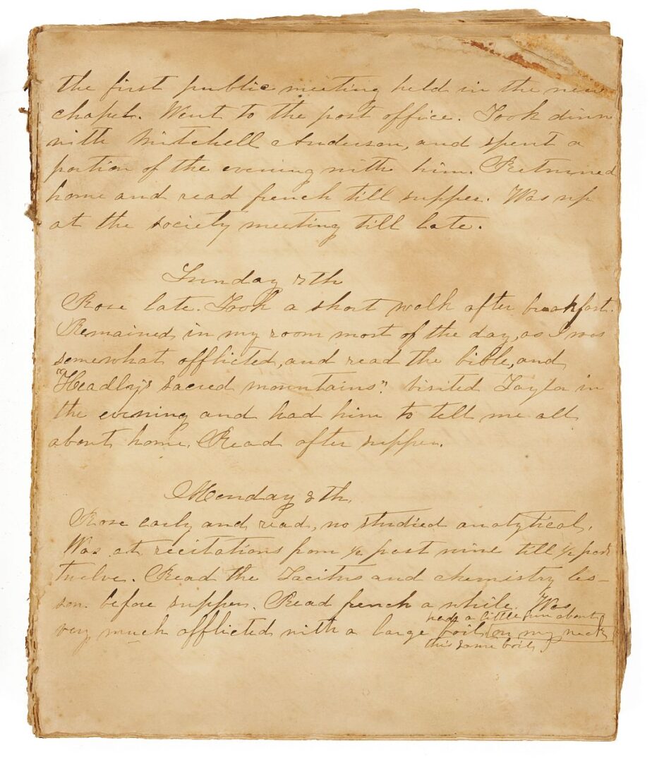Lot 508: Civil War Era Autograph Album with Broadside, MS, TN, AL related